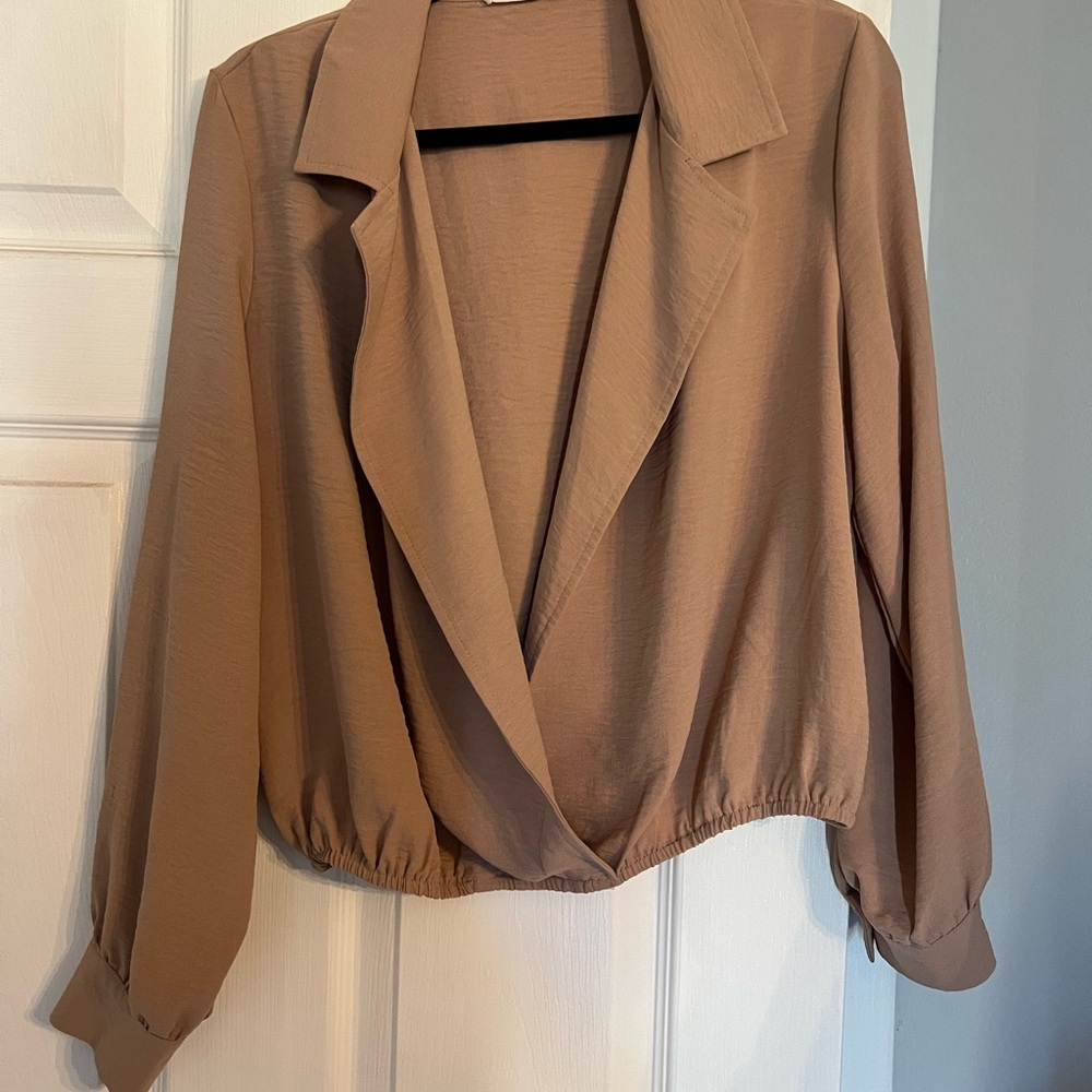 Chic Tan Blouse